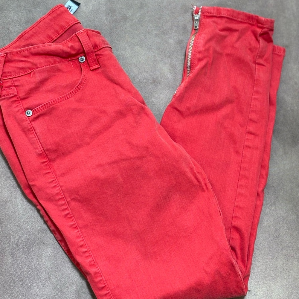 Orange-red colored Women's Jeans-Size 26p